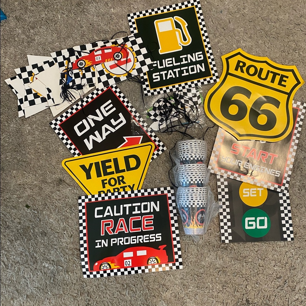 Cars party decor